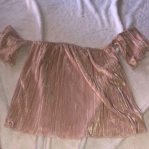 Pink off the shoulder top